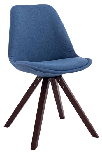 Cerredolo Lot de 4 chaises visiteurs Tissu Bleu 6x56cm 2