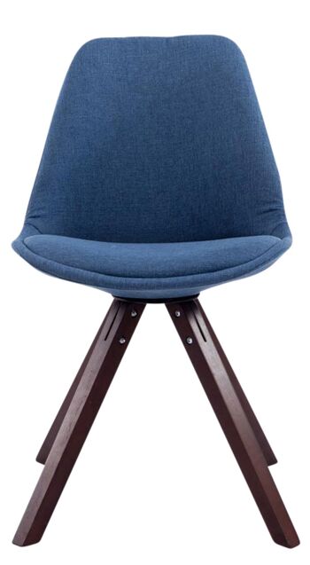 Cerredolo Lot de 4 chaises visiteurs Tissu Bleu 6x56cm 3