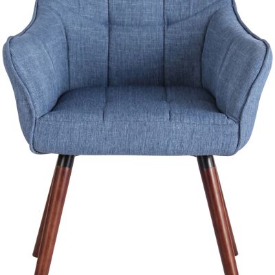 Loceri Set van 4 Eetkamerstoelen Stof Blauw 5x59cm