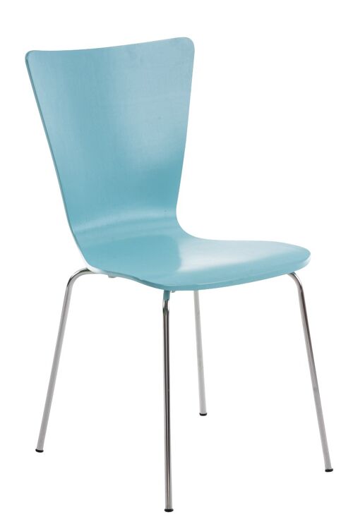 Ferento Bezoekersstoel Hout Blauw 4x50cm