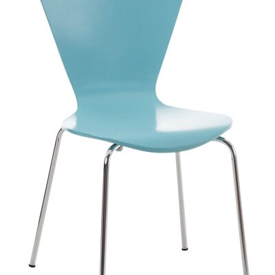 Linera Bezoekersstoel Hout Blauw 4x47cm