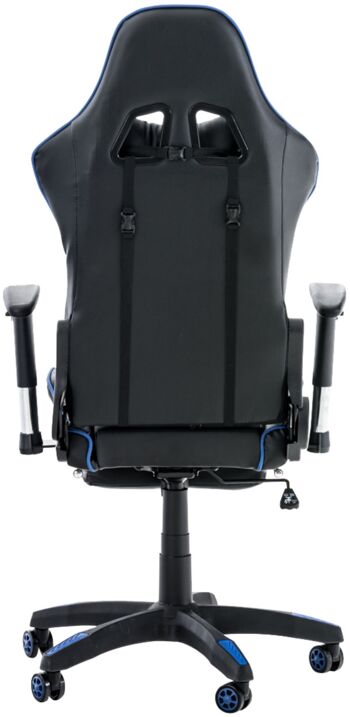 Adrano Chaise de Bureau Simili Cuir Bleu 23x58cm 4