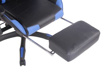 Adrano Chaise de Bureau Simili Cuir Bleu 23x58cm 6