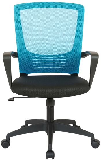 Chaise de bureau Cossato cuir artificiel bleu 10x53cm 2