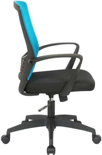 Chaise de bureau Cossato cuir artificiel bleu 10x53cm 3