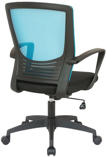 Chaise de bureau Cossato cuir artificiel bleu 10x53cm 4