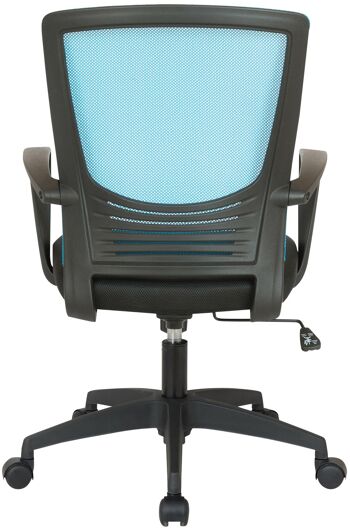 Chaise de bureau Cossato cuir artificiel bleu 10x53cm 5