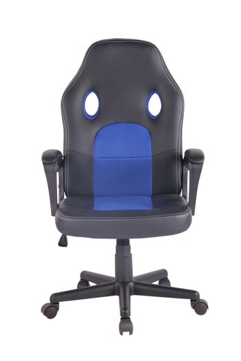 Flavon Chaise de Bureau Cuir Artificiel Bleu 13x59cm 2