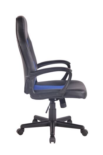 Flavon Chaise de Bureau Cuir Artificiel Bleu 13x59cm 3