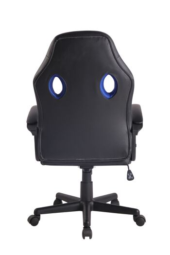 Flavon Chaise de Bureau Cuir Artificiel Bleu 13x59cm 4