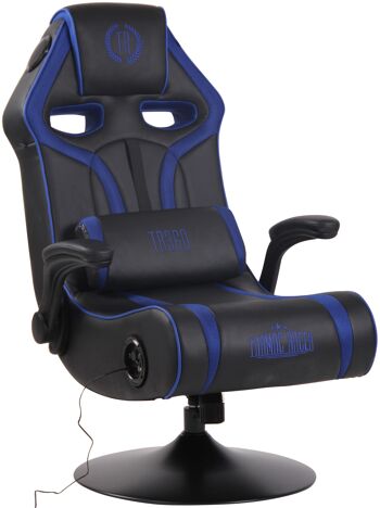 Bioparco Chaise de jeu Cuir artificiel Bleu 19x88cm 1