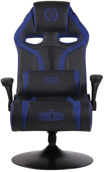 Bioparco Chaise de jeu Cuir artificiel Bleu 19x88cm 2