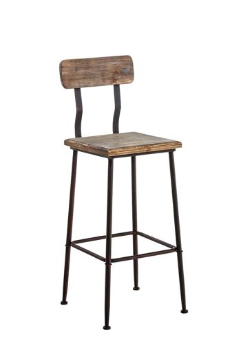 Farini Tabouret de Bar Métal Bronze 8x42cm 1