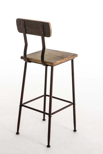 Farini Tabouret de Bar Métal Bronze 8x42cm 4