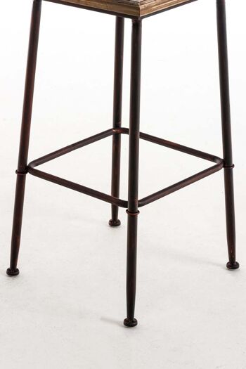 Farini Tabouret de Bar Métal Bronze 8x42cm 7