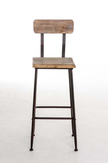 Farini Tabouret de Bar Métal Bronze 8x42cm 9