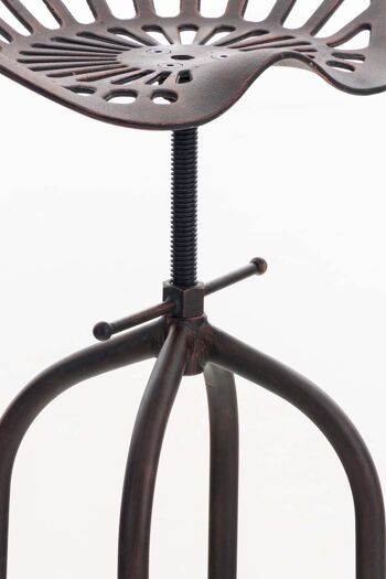 Tabouret de Bar Eupilio Métal Bronze 10x55cm 2