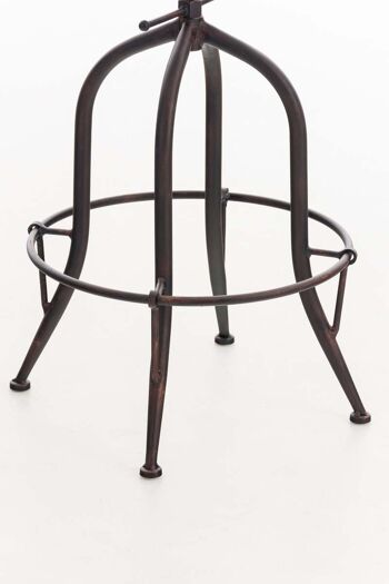 Tabouret de Bar Eupilio Métal Bronze 10x55cm 4