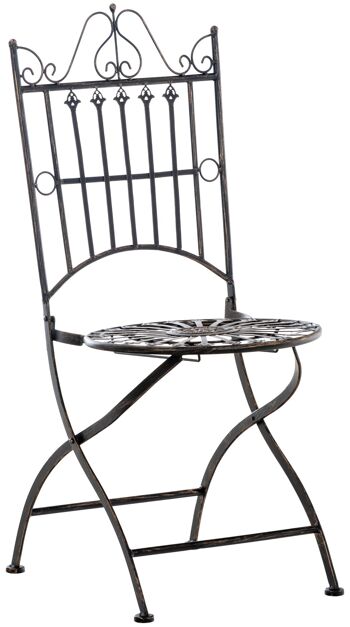 Piegaro Chaise de Jardin Métal Bronze 5x53cm 1