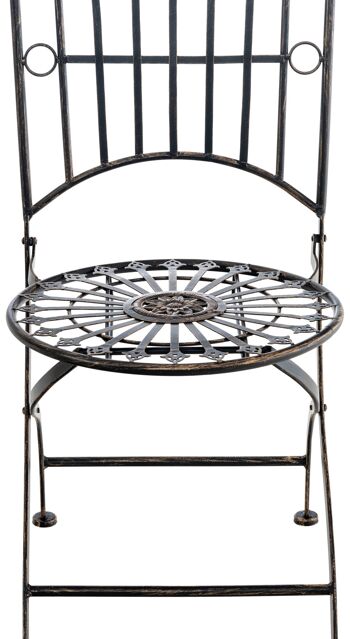 Piegaro Chaise de Jardin Métal Bronze 5x53cm 6