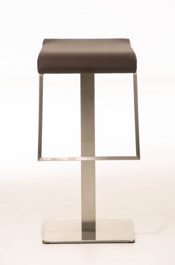 Gambasca Tabouret de Bar Cuir Artificiel Marron 16x42cm 2