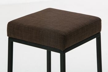 Robbiate Tabouret de Bar Tissu Marron 6x37cm 2