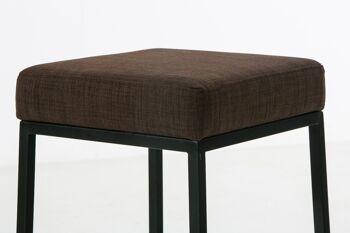 Robbiate Tabouret de Bar Tissu Marron 6x37cm 3