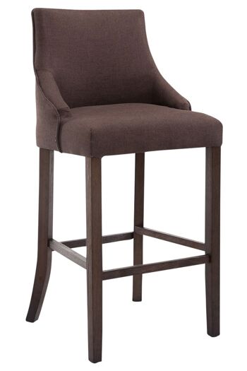 Banari Tabouret de Bar Tissu Marron 10x53cm 1