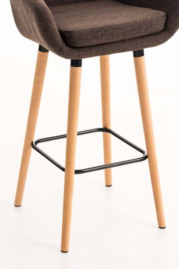 Tabouret de Bar Armento Tissu Marron 7x46cm 6