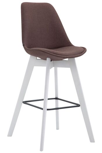 Artena Tabouret de Bar Tissu Marron 7x56cm 1