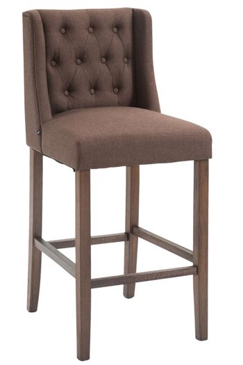 Mejaniga Tabouret de Bar Tissu Marron 10x51cm 1