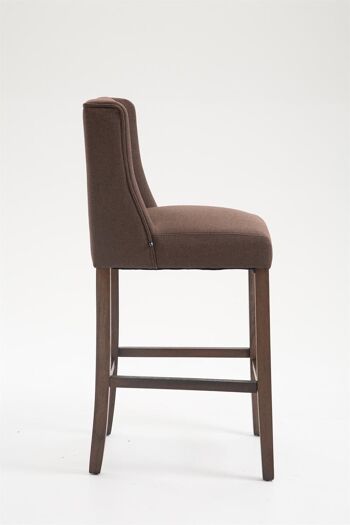 Mejaniga Tabouret de Bar Tissu Marron 10x51cm 2