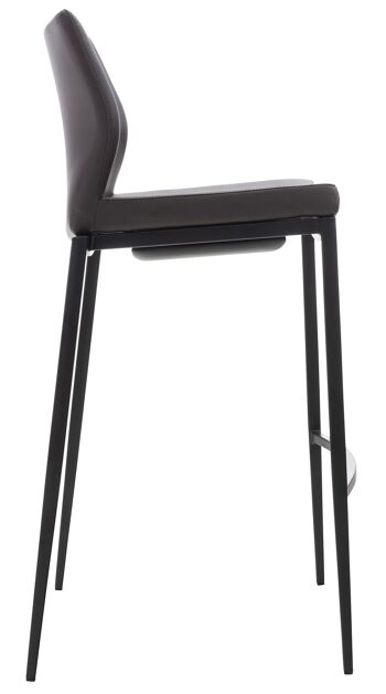 Pecoraro Tabouret de Bar Simili Cuir Marron 7x53cm 2