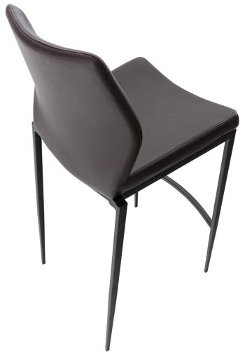 Pecoraro Tabouret de Bar Simili Cuir Marron 7x53cm 3