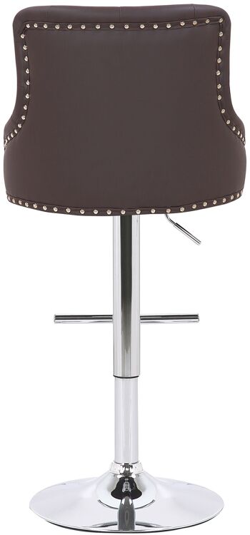 Tabouret de Bar Salera Similicuir Marron 10x54cm 3