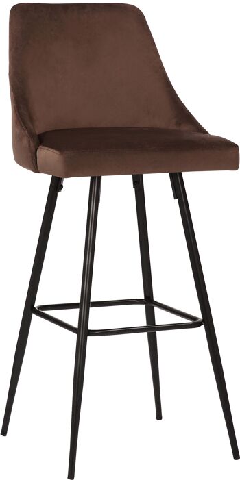 Tabouret Pignone Velours Marron 7x52cm 1