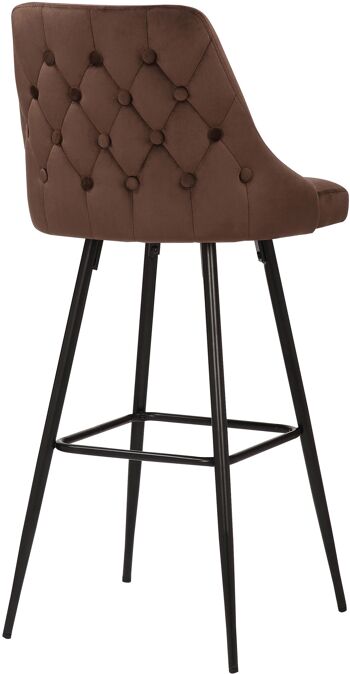 Tabouret Pignone Velours Marron 7x52cm 3