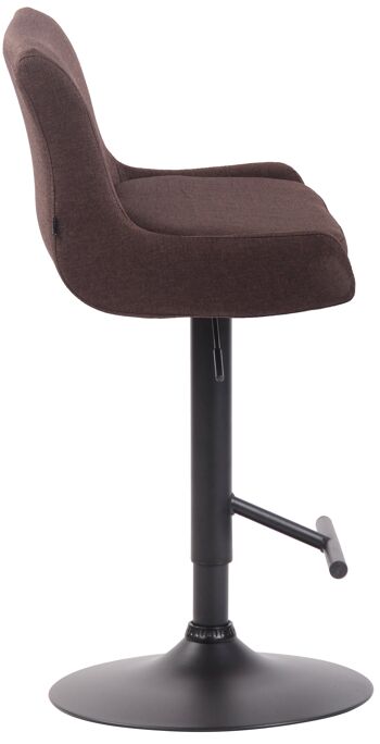 Comano Tabouret de Bar Tissu Marron 8x50cm 3