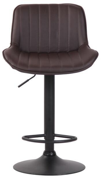 Tabouret de Bar Salietto Faux Cuir Marron 8x50cm 2