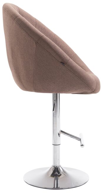 Capralba Tabouret de Bar Tissu Marron 10x57cm 2