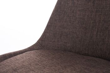 Torano Chaise visiteur Tissu Marron 5x41cm 2