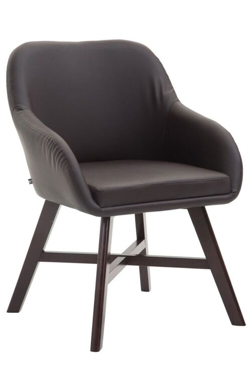 Manigi Bezoekersstoel Kunstleer Bruin 10x55cm