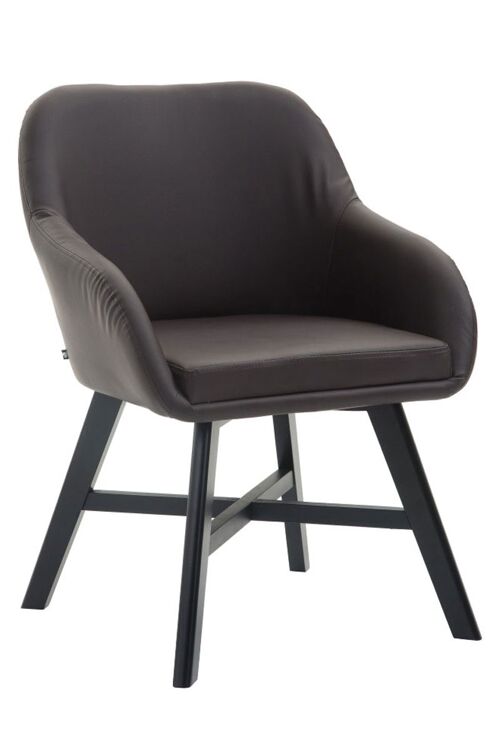Saletta Bezoekersstoel Kunstleer Bruin 10x55cm