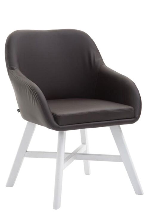 Turiano Bezoekersstoel Kunstleer Bruin 10x55cm