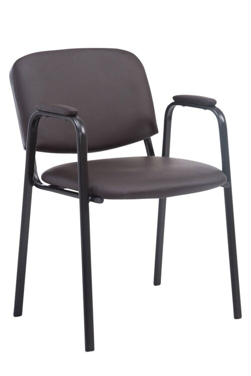 Marsica Bezoekersstoel Kunstleer Bruin 7x55cm