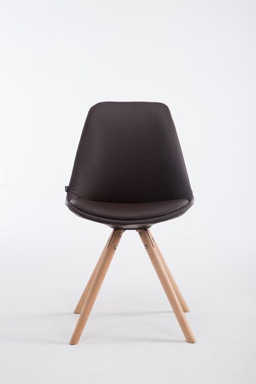 Fragnete Bezoekersstoel Kunstleer Bruin 6x55.5cm