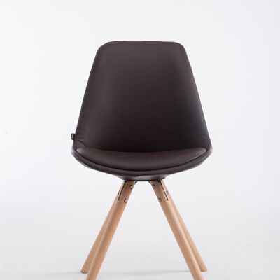 Fragnete Bezoekersstoel Kunstleer Bruin 6x55.5cm
