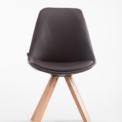 Maniace Bezoekersstoel Kunstleer Bruin 6x55.5cm