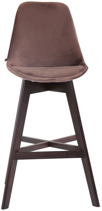 Barile Chaise de Bureau Velours Marron 6x56cm 2