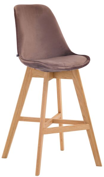 Aidone Chaise de Bureau Velours Marron 6x56cm 1